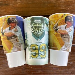 3 Sports cups—JJ Watt & Craig Biggio
